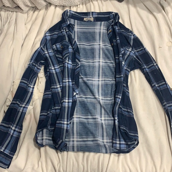 Blue and White flannel - Picture 1 of 2